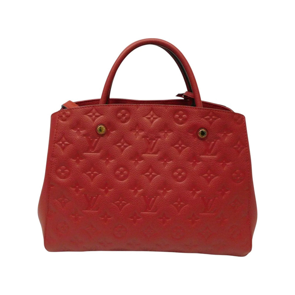 Louis Vuitton Montaigne Red 2way Monogram key Handbag Empreinte bag shoulder Red